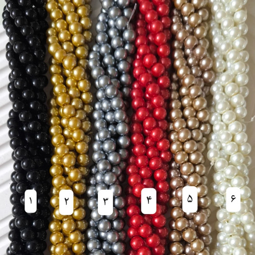 مروارید سنگی سایز 8(فروش بصورت ریسه ای )