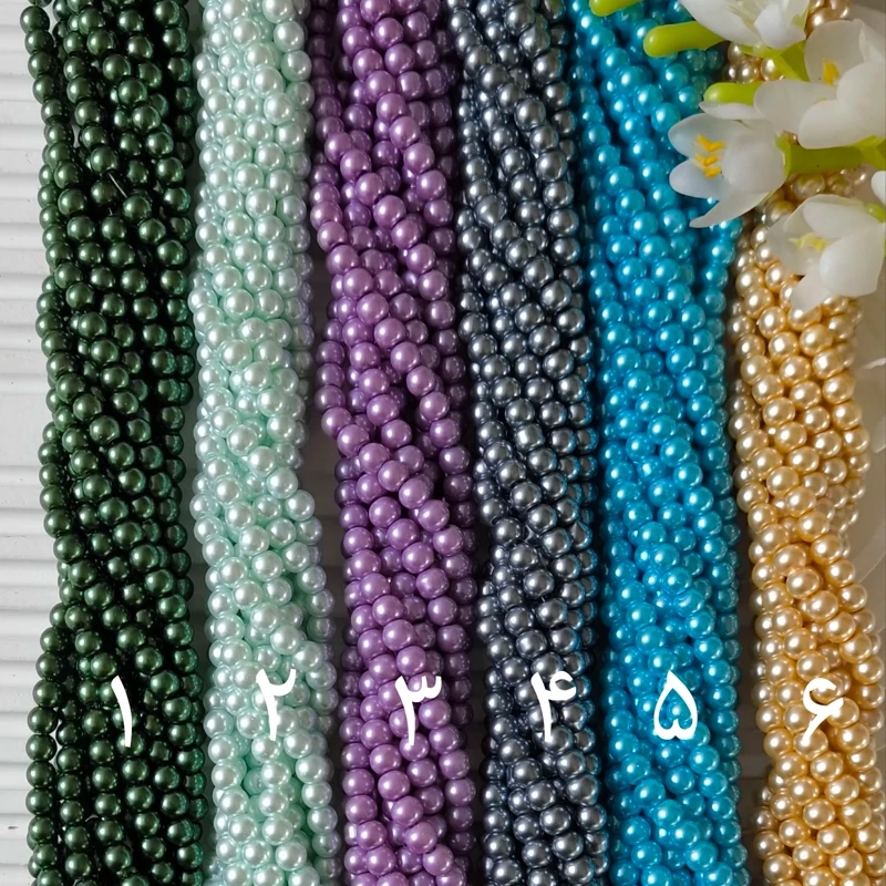 مروارید سنگی سایز 6 (فروش بصورت بندی شامل 140 مهره)