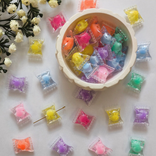 مهره پاستیلی بین کار طرح شکلات(فروش بصورت بسته ۱۰ عددی)