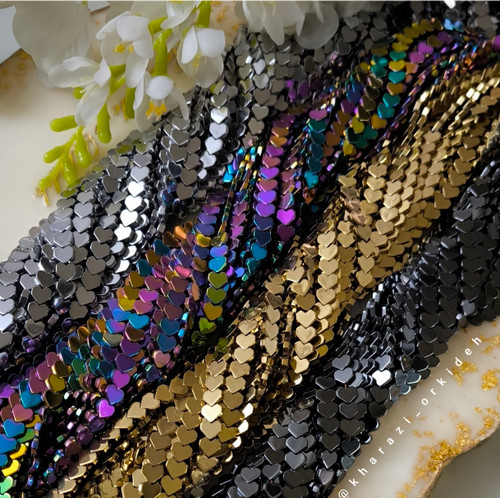 سنگ حدید طرح قلب (فروش بصورت یک ریسه می باشد)