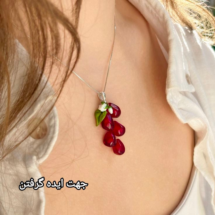 آویز دونه انار مینیاتوری میخ طلایی (فروش بصورت دونه ای)