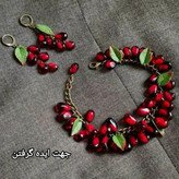 آویز دونه انار مینیاتوری میخ طلایی (بسته ۱۰۰ عددی)